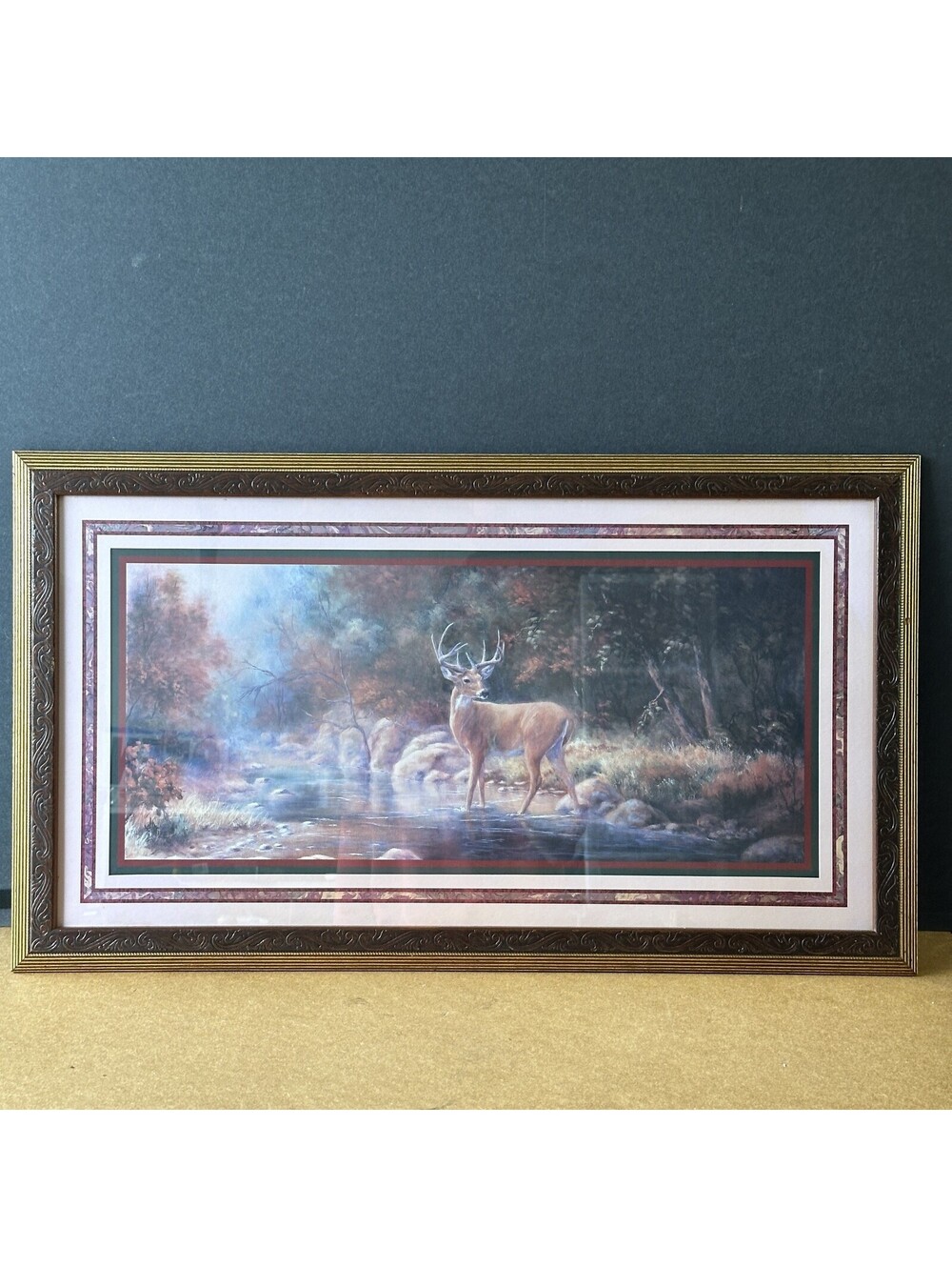 Home Interiors & Gifts Framed Deer Wildlife Art Print Wall Decor #381